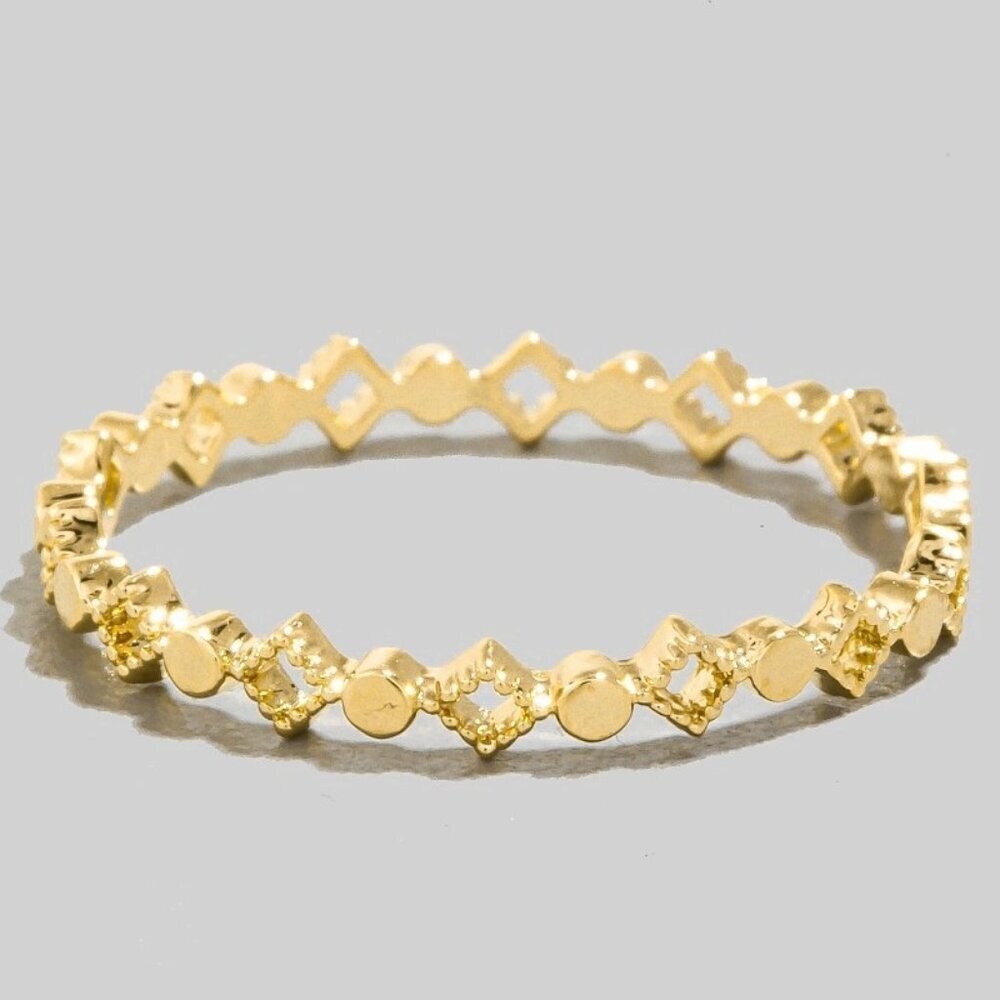GOLD DIPPED GEOMETRIC BAND RING